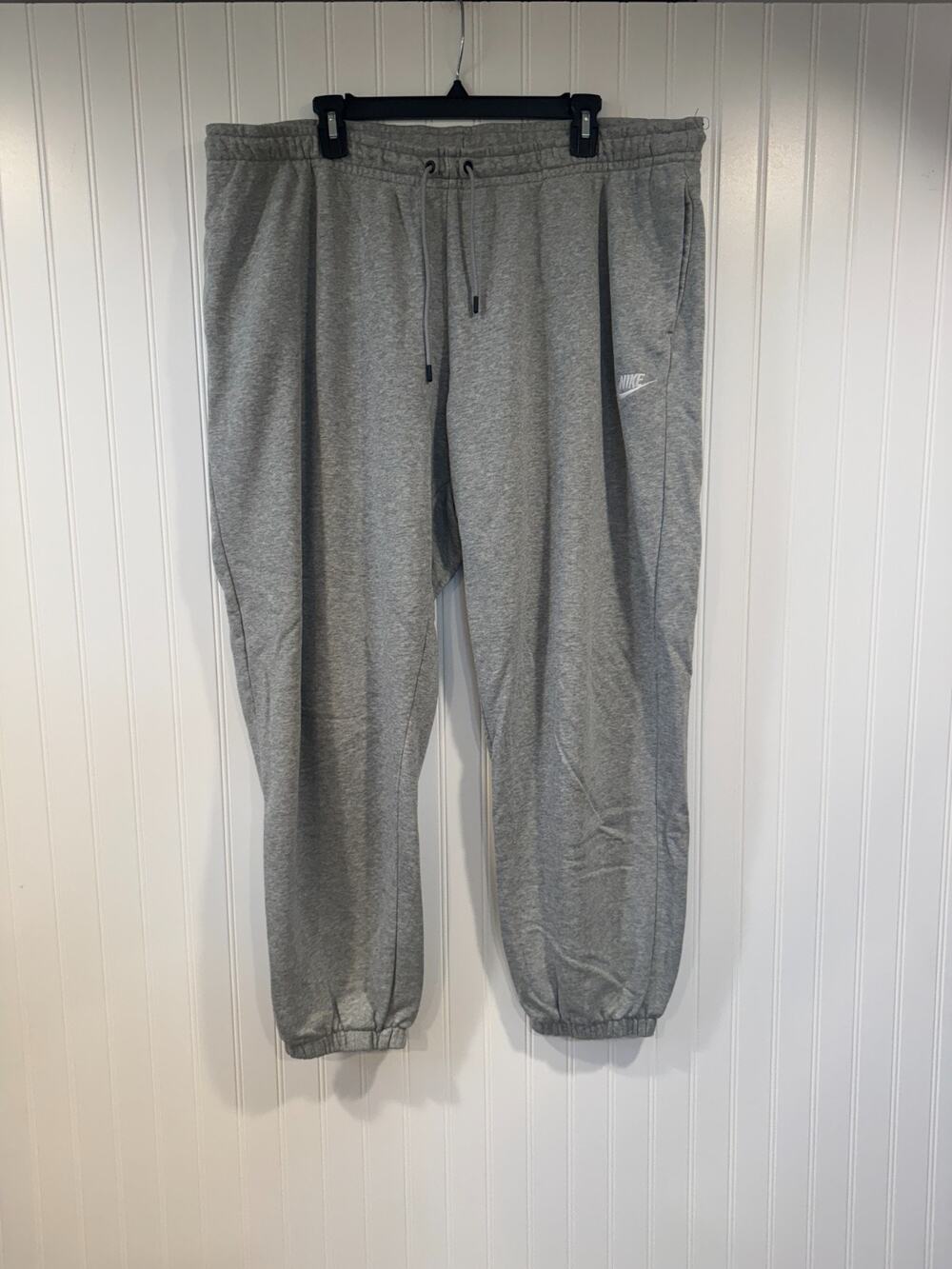 Nike Mens Jogger Pants XXL Gray Athletic Regular Fit Gym Draw String